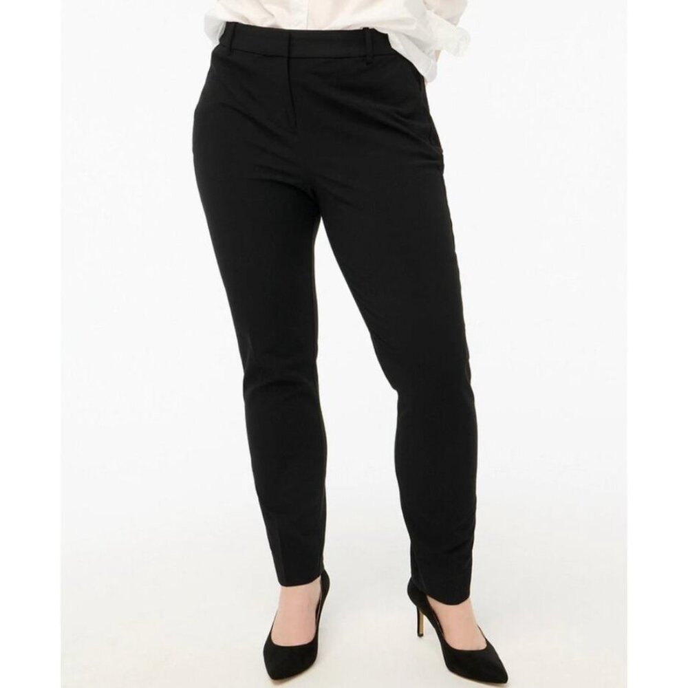 J. CREW Women's EUC Ruby Full-Length Stretch Twill Pant in Black | Size 18‎